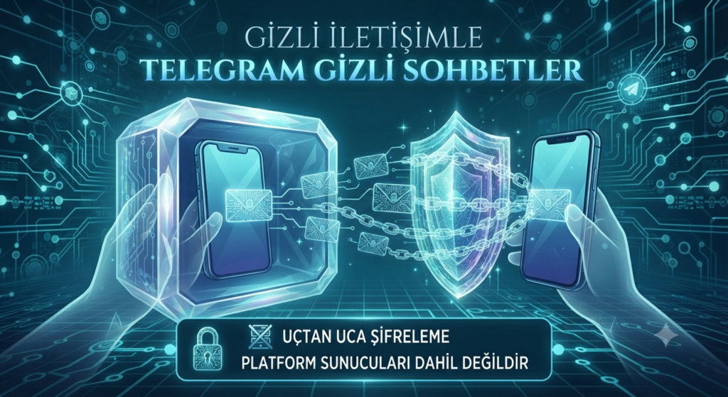 Mobil cihazda Telegram gizli sohbetler ile uçtan uca şifreleme deneyimi