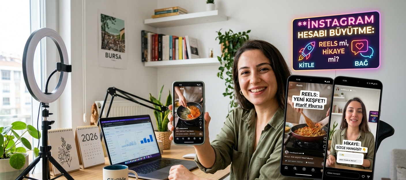 Instagram hesabı büyütme için reels video analizi