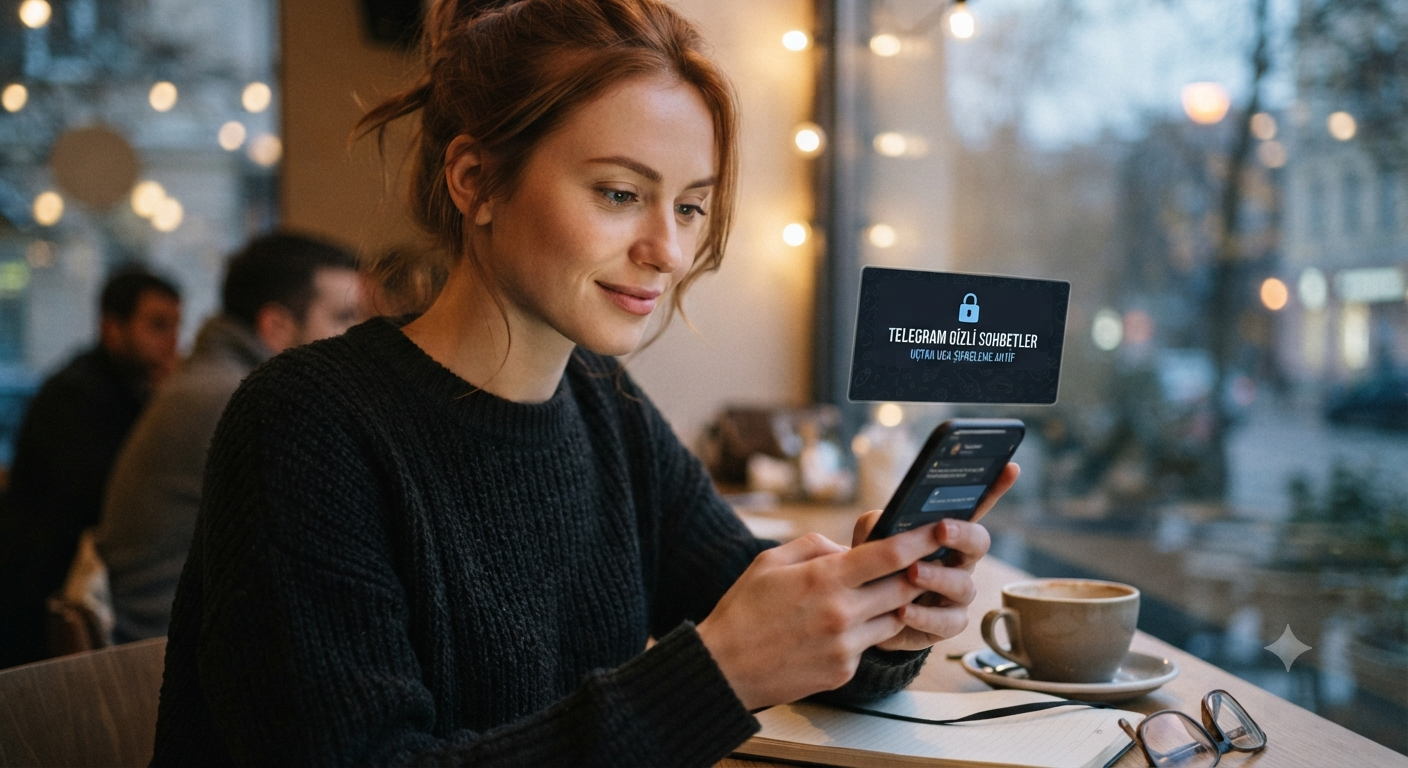 Telegram gizli sohbetler özelliği ile güvenli mesajlaşma ekranı