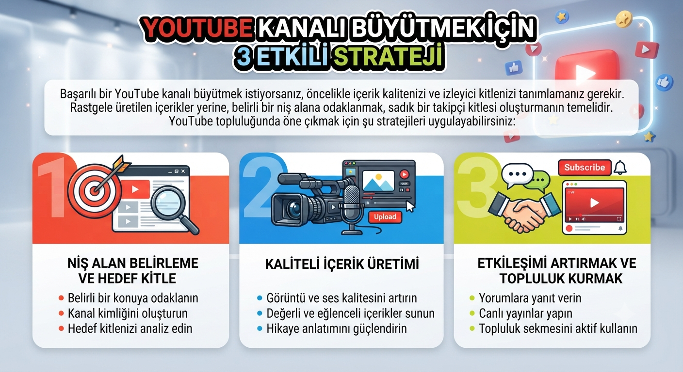 YouTube kanalı büyütmek için profesyonel çekim