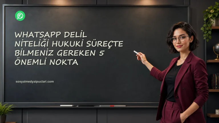WhatsApp Delil Niteliği Hukuki Süreçte Bilmeniz Gereken 5 Önemli Nokta one cikan gorseli