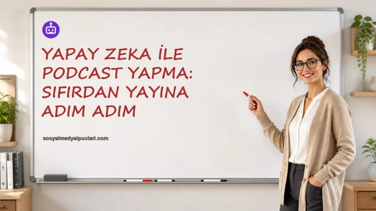 Yapay Zeka ile Podcast Yapma: Sıfırdan Yayına Adım Adım one cikan gorseli