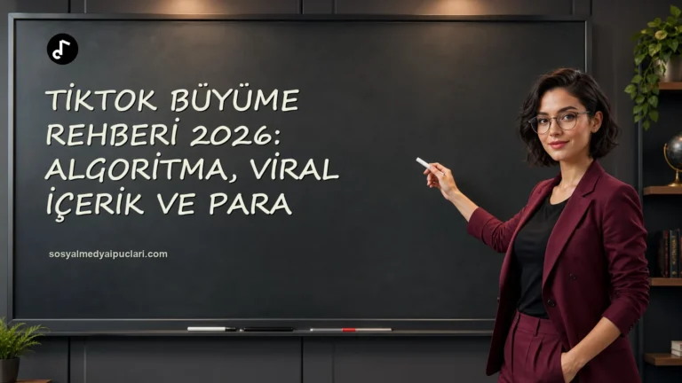 TikTok Büyüme Rehberi 2026: Algoritma, Viral İçerik ve Para one cikan gorseli