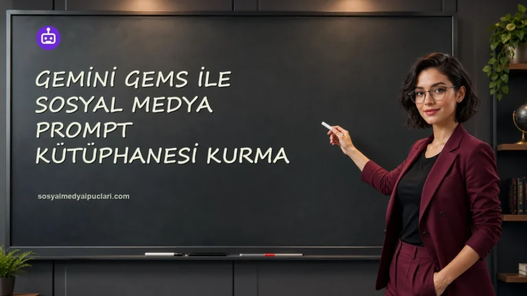 Gemini Gems ile Sosyal Medya Prompt Kütüphanesi Kurma one cikan gorseli