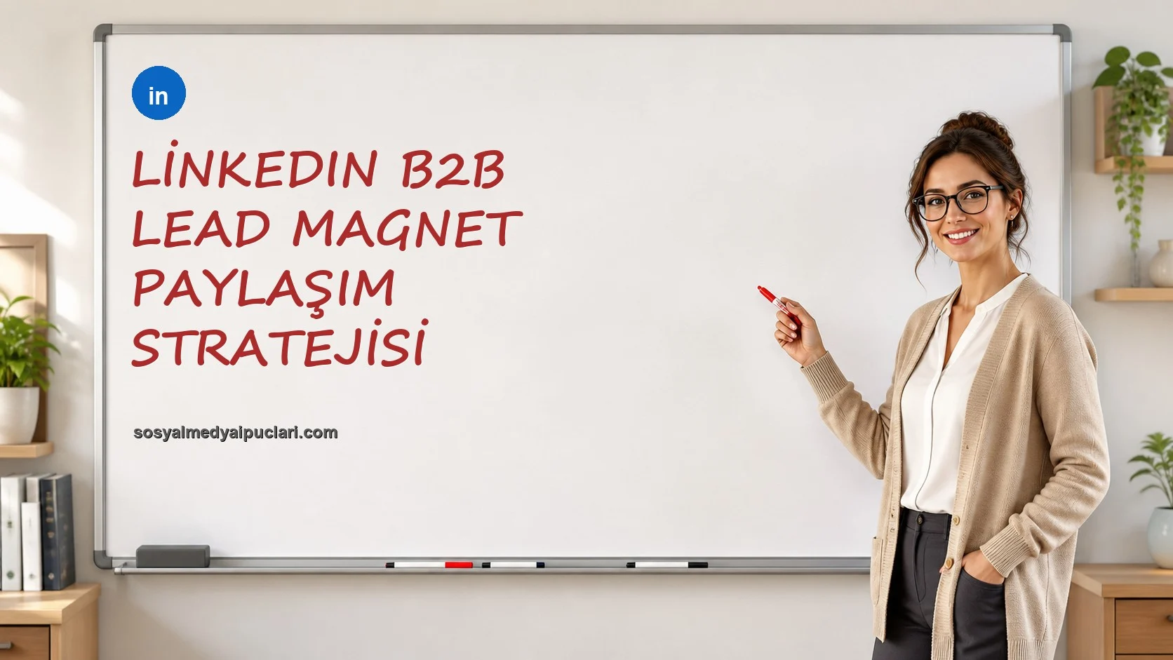 LinkedIn B2B Lead Magnet Paylaşım Stratejisi one cikan gorseli