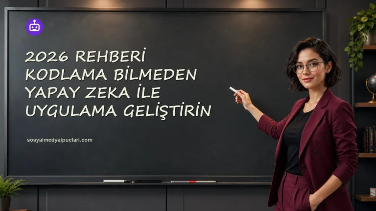 2026 Rehberi Kodlama Bilmeden Yapay Zeka ile Uygulama Geliştirin one cikan gorseli