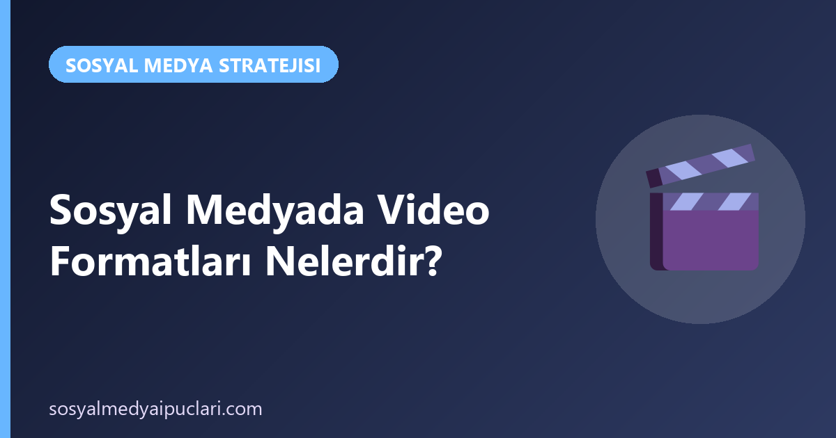 sosyal medyada video formatları