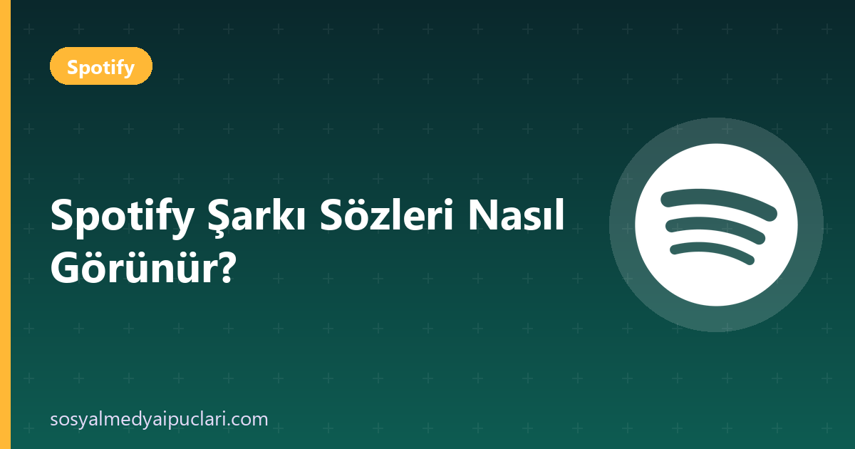 Spotify şarkı sözleri