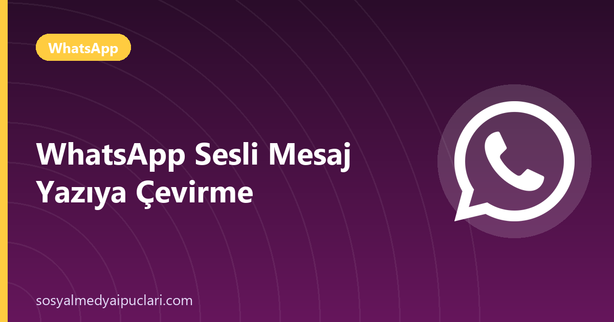 WhatsApp sesli mesaj