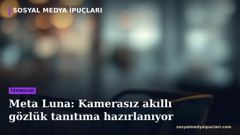 Meta Luna kamerasız akıllı gözlük modeli