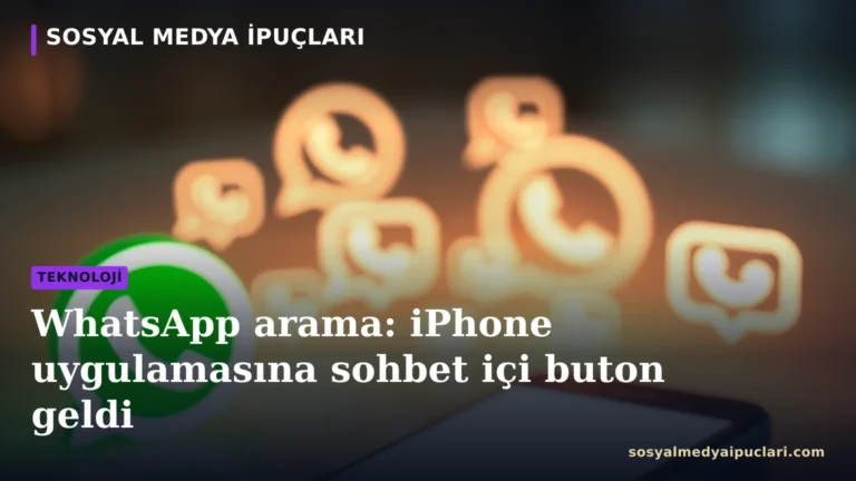 WhatsApp arama özelliğini gösteren iPhone uygulama arayüzü
