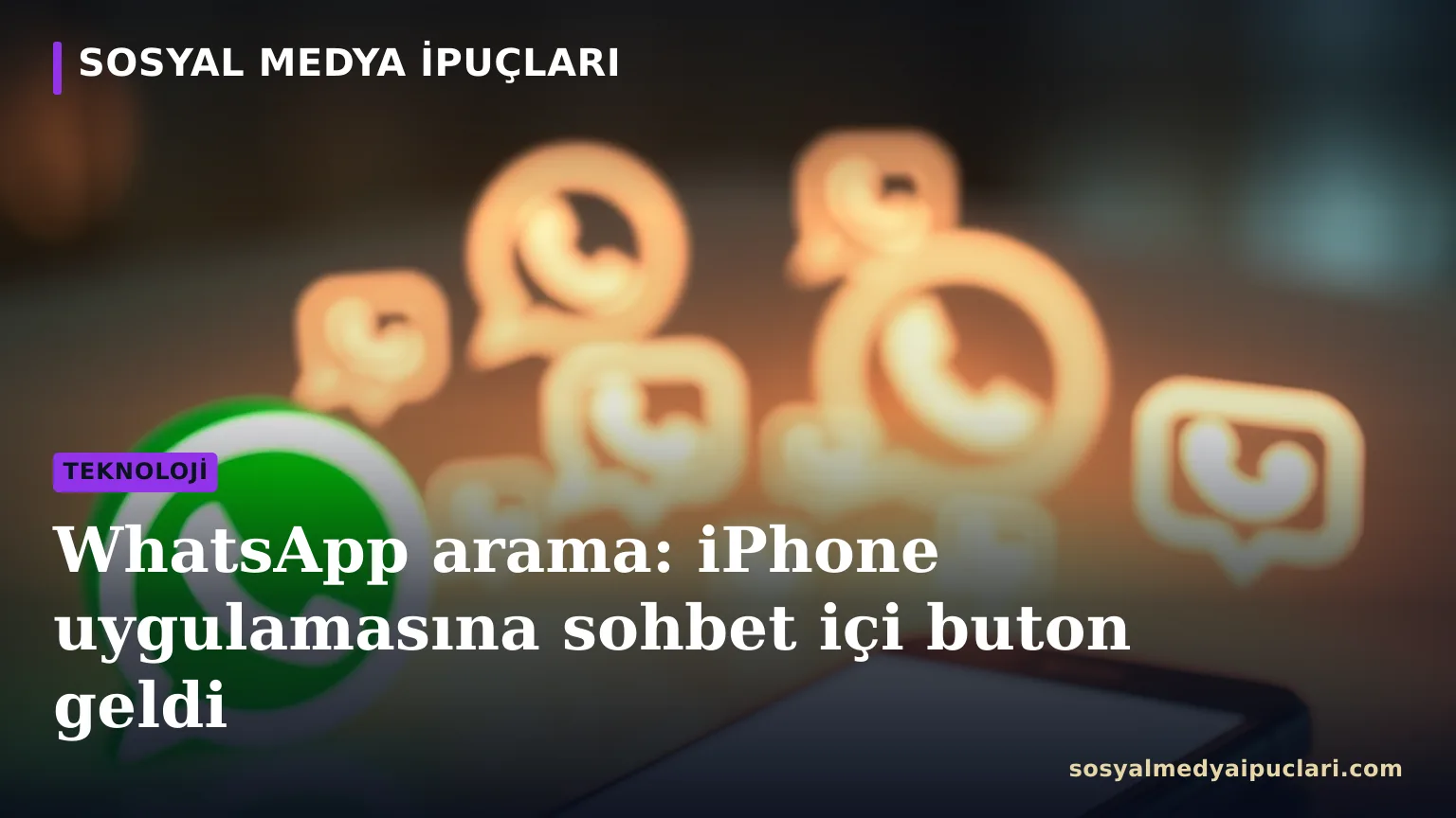 WhatsApp arama özelliğini gösteren iPhone uygulama arayüzü