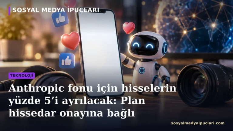 Anthropic fonu için hisselerin yüzde 5’ini ayırma planını duyuran Anthropic şirket logosu
