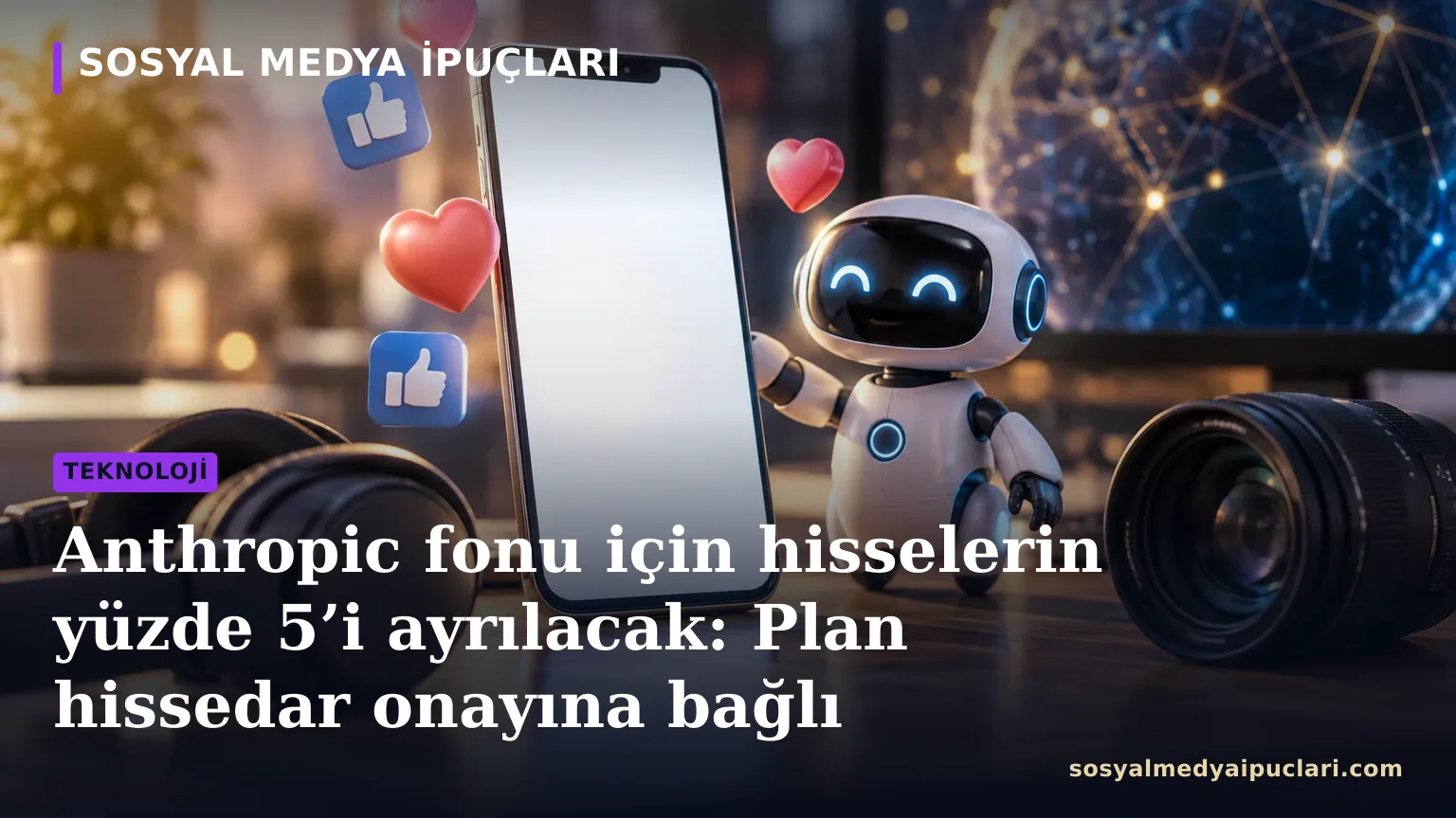 Anthropic fonu için hisselerin yüzde 5’ini ayırma planını duyuran Anthropic şirket logosu