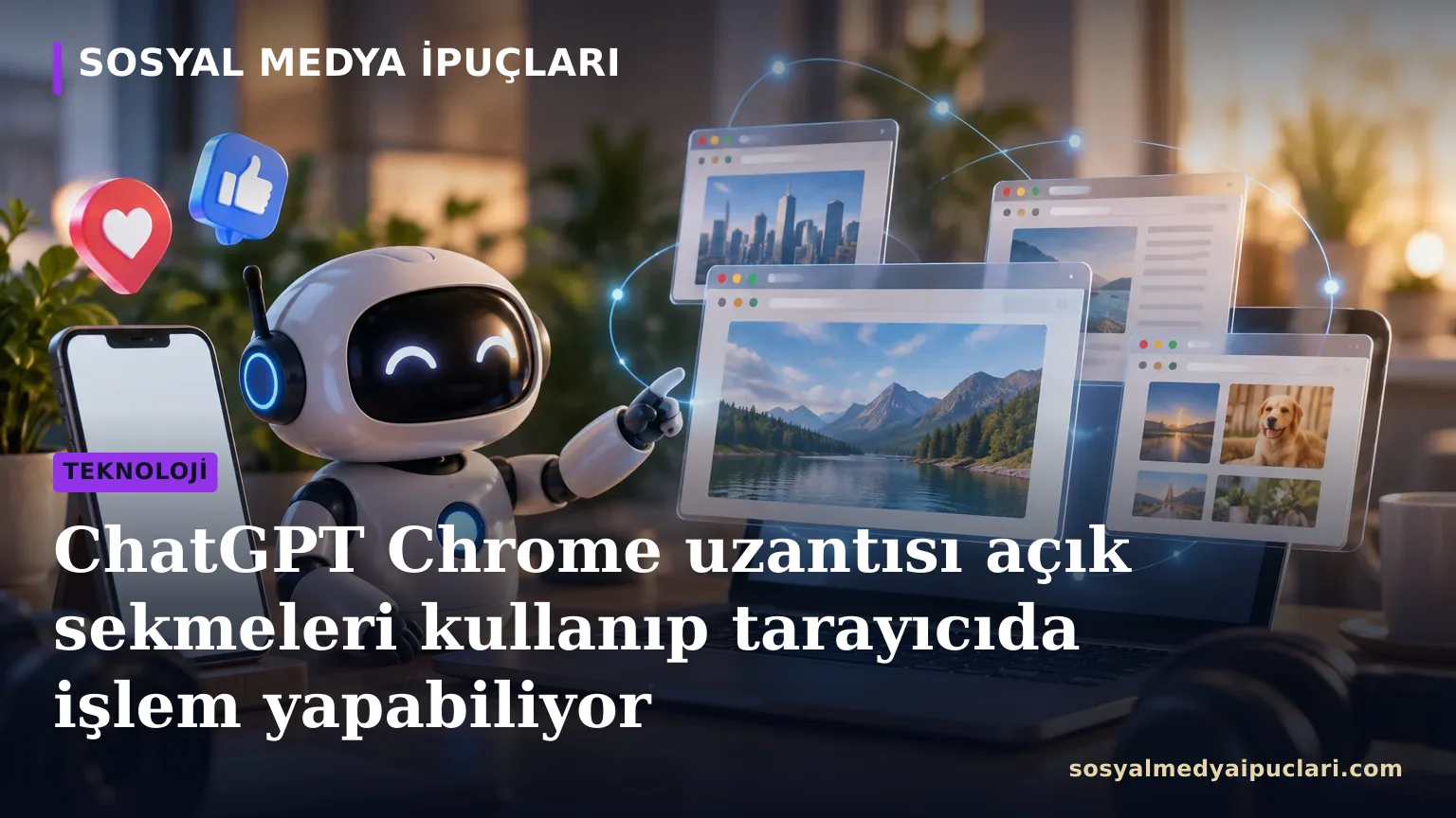ChatGPT Chrome uzantısının açık sekmeleri kullanma ve tarayıcı kontrolü özellikleri