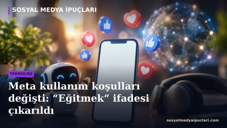 Meta kullanım koşulları değişikliğini temsil eden Meta Platforms logosu